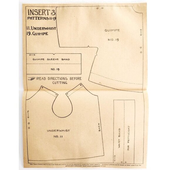 1913 Mary Frances Sewing Pattern Doll Underwaist Guimpe Jane Boyer Crafts DWSS11 - Picture 4 of 4